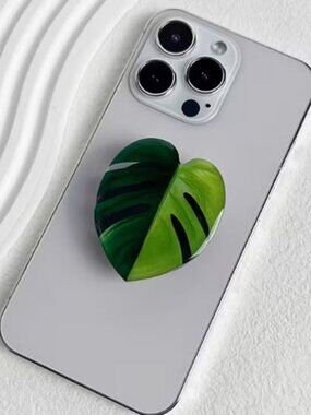 Leaf Phone Holder Stand 360°Rotating With Hand Grip Handle